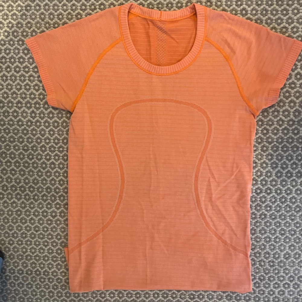 Orange lulu lemon shirt